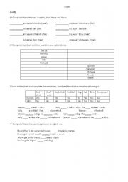 English worksheet: Exam