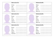 English Worksheet: Information file