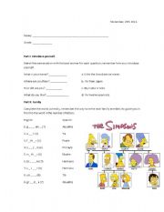 English Worksheet: quiz review