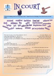 English Worksheet: law and justice