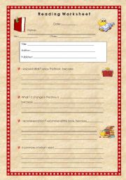 English worksheet: Reading Worksheet