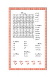 English Worksheet: Crossword puzzle