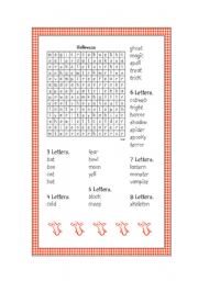 English worksheet: Crossword puzzle