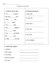 English worksheet: The verb 