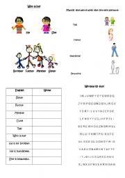 English worksheet: Who is he? Vocabulary
