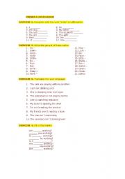 English worksheet: PRESENT CONTINUOUS