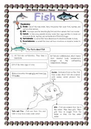 English Worksheet: fish