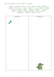 English Worksheet: Irregular Verbs Worksheet