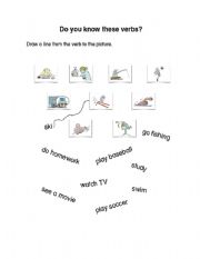 English Worksheet: Do you know these verbs..?