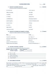 English Worksheet: Giving directions easy version 