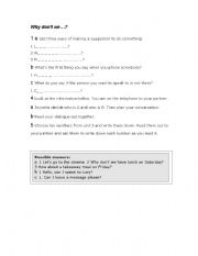 English Worksheet: why dont
