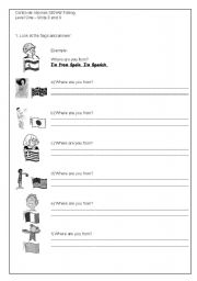 English worksheet: nationality