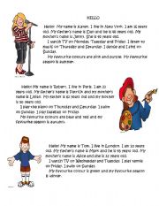 English Worksheet: Hello!