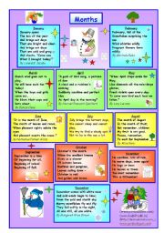 English Worksheet: Months