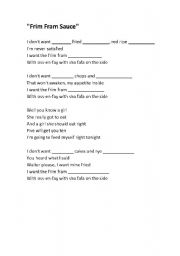 English worksheet: Frim fram sauce - Diana Krall