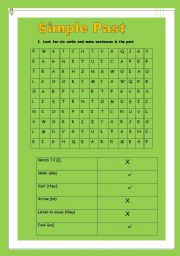 English Worksheet: Simple Past Tense (2 worksheets)