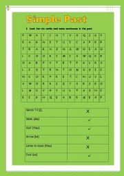 English worksheet: Simple Past Tense (2 worksheets)