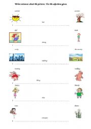 English Worksheet: Comparative forms of adjectives