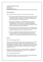 English Worksheet: Assignment 3 celta 