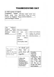 English worksheet: Thanksgiving