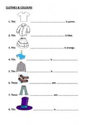 English worksheet: Clothes