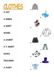 English Worksheet: Clothes