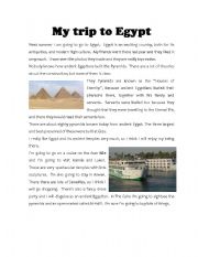 English Worksheet: My trip to Egypt