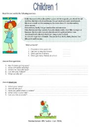 English Worksheet: Test for children 1