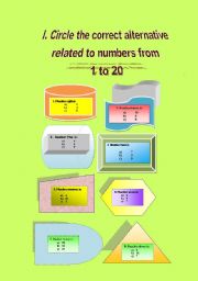 English worksheet: NUMBERS