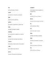 English Worksheet: PLURALS