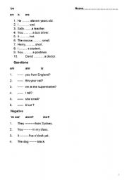 English worksheet: Test for beginners