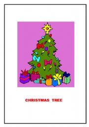English Worksheet: CHRISTMAS FLASHCARDS