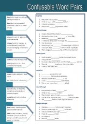 Confusable Word Pairs 4