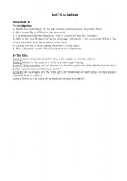 English worksheet: Bend It Like Beckham- Worksheet #1