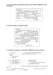 English worksheet: SIMPLE PAST