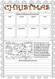 English Worksheet: Christmas