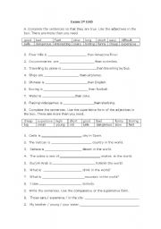 English Worksheet: comparative, superlative, should and shouldnt
