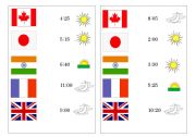 English worksheet: TIME - What time is it in [country]?