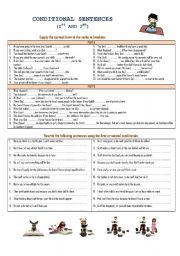 English Worksheet: Conditional sentences (1st_2nd)