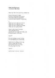 English Worksheet: lyric