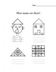 English Worksheet: How many are there? 