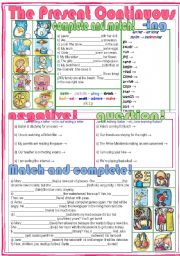 English Worksheet: The Present Continuous