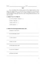 English Worksheet: Animals