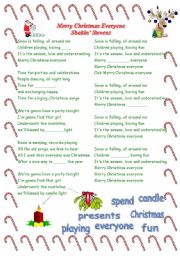 English Worksheet: Merry Christmas Everyone - Shakin Stevens