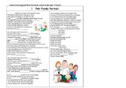 English Worksheet: Song Pink Family Portrait
