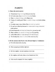 English Worksheet: PASSIVE (PRESENT SIMPLE VS CONTINUOUS)