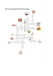 English Worksheet: Pirate Crossword