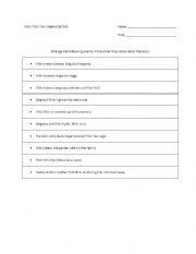 English worksheet: Rikki Tikki Tavi Sequencing Activity