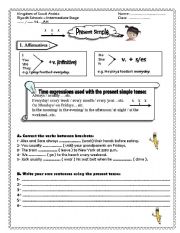 English Worksheet: present simple tense