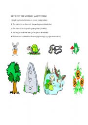 English worksheet: preposition for kids